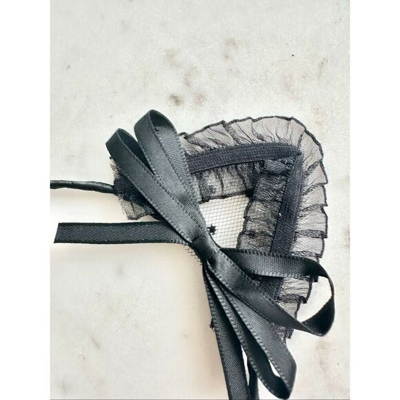 Adorable black lace with bow kitty cat Halloween ears main image 4